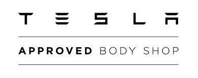Tesla Approved body shop logo