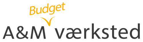 A&M Budgetværksted logo