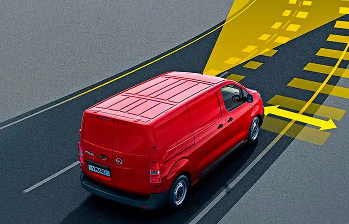Opel Vivaro Aktiv Vejbaneassistent illustration